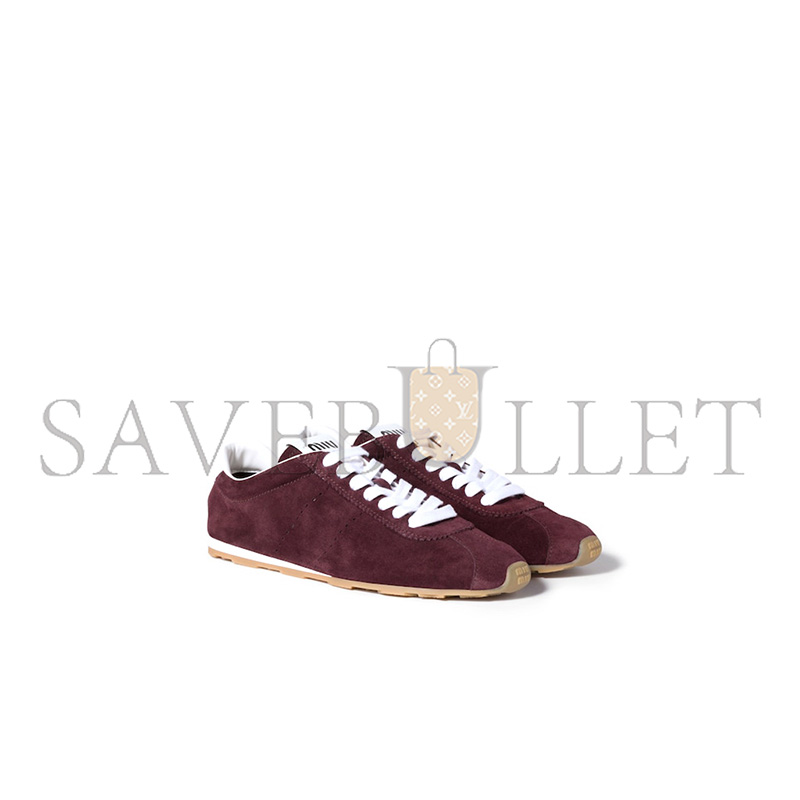 MIU MIU PLUME SUEDE SNEAKERS 5E114E